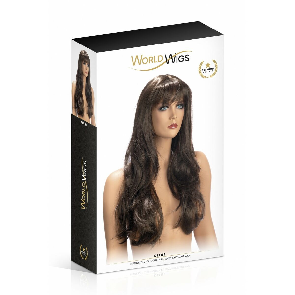Erotisk Tilbehør World Wigs Diane Brun Paryk